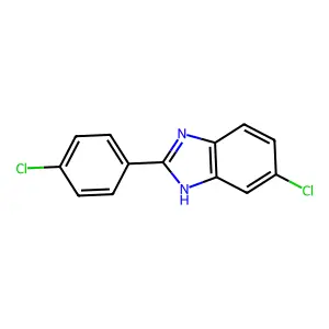 6-chloro-2-(4-chlorophenyl)-1H-benzimidazole structure