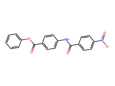 Benzoic acid, 4-[(4-nitrobenzoyl)amino]-, phenyl ester structure