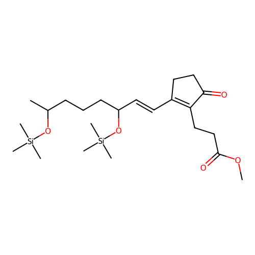 1-Cyclopentene-1-propanoic acid, 2-[3,7-bis[(trimethylsilyl)oxy]-1-octenyl]-5-oxo-, methyl ester structure