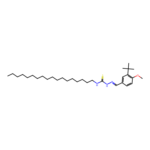 1-[(E)-(3-tert-butyl-4-methoxyphenyl)methylideneamino]-3-octadecylthiourea structure