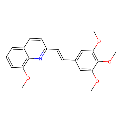 8-Methoxy-2-[2-(3,4,5-trimethoxyphenyl)ethenyl]quinoline structure