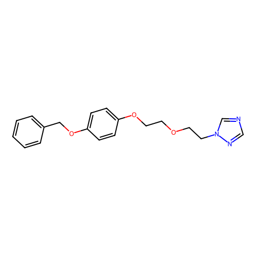1-(2-{2-[4-(benzyloxy)phenoxy]ethoxy}ethyl)-1H-1,2,4-triazole structure