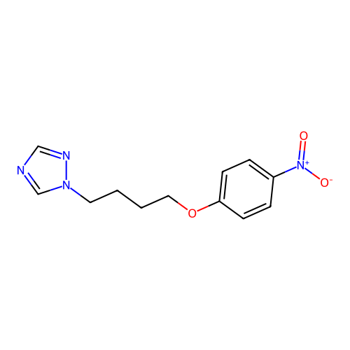 1-[4-(4-nitrophenoxy)butyl]-1H-1,2,4-triazole structure