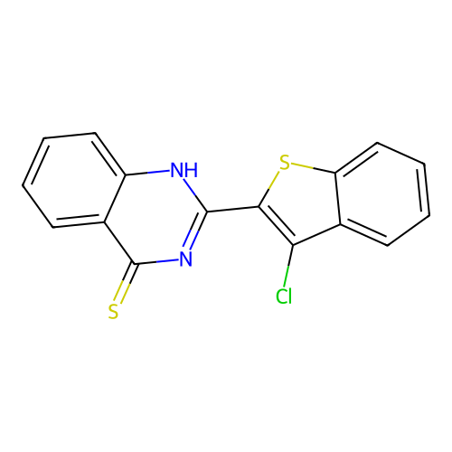 2-(3-chloro-1-benzothiophen-2-yl)quinazoline-4(3H)-thione structure
