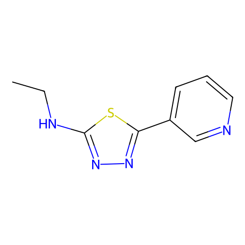 Ethyl-(5-pyridin-3-yl-[1,3,4]thiadiazol-2-yl)-amine structure