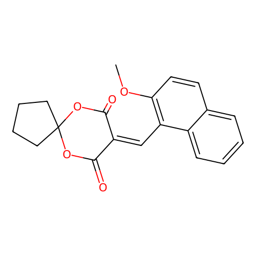 8-[(2-Methoxynaphthalen-1-yl)methylidene]-6,10-dioxaspiro[4.5]decane-7,9-dione structure