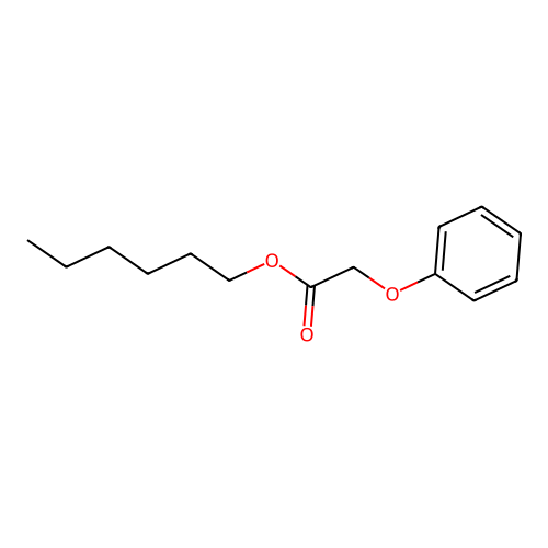 Hexyl phenoxyacetate structure