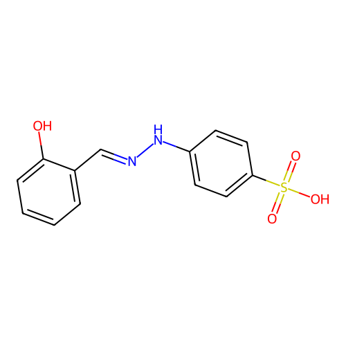 4-[2-[(2-Hydroxyphenyl)methylidene]hydrazinyl]benzenesulfonic acid structure