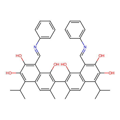 Glossypol PhNCH deriv. structure