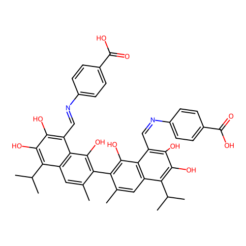 Glossypol di-HOCOPhNCH deriv. structure