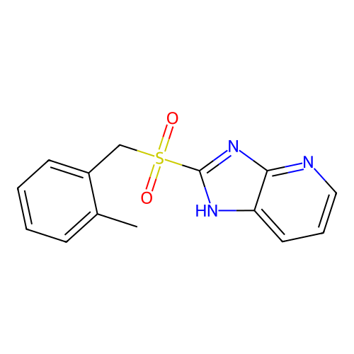 2-[(2-methylbenzyl)sulfonyl]-3H-imidazo[4,5-b]pyridine structure