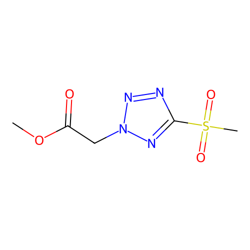 methyl [5-(methylsulfonyl)-2H-tetrazol-2-yl]acetate structure