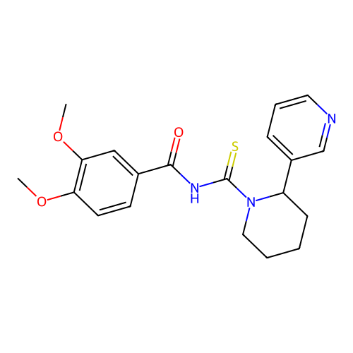 3,4-dimethoxy-N-(2-pyridin-3-ylpiperidine-1-carbothioyl)benzamide structure