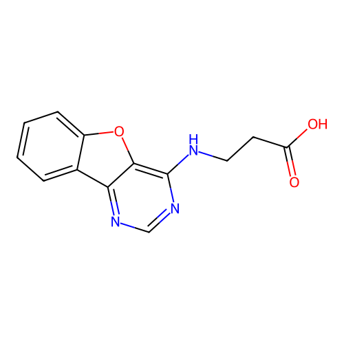 3-(Benzofuro[3,2-d]pyrimidin-4-ylamino)propanoic acid structure