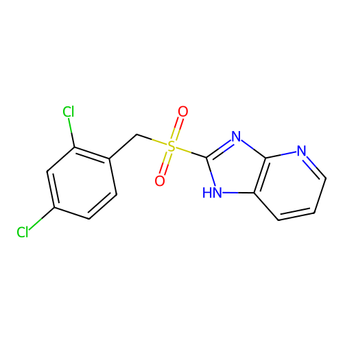 2-[(2,4-dichlorobenzyl)sulfonyl]-3H-imidazo[4,5-b]pyridine structure