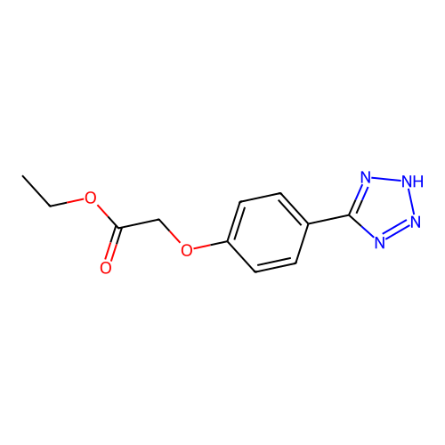 [4-(1H-Tetrazol-5-yl)phenoxy]acetic acid, ethyl ester structure