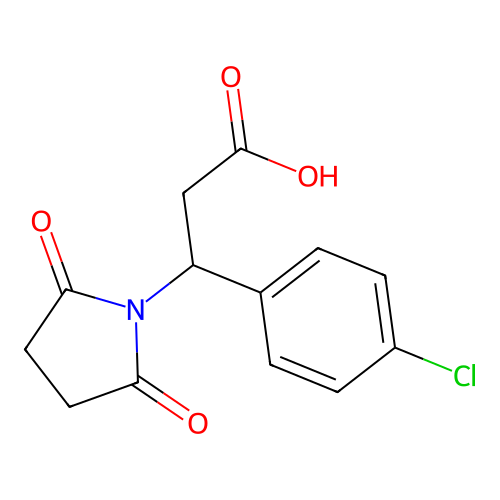 3-(4-Chlorophenyl)-3-(2,5-dioxopyrrolidin-1-yl)propanoic acid structure