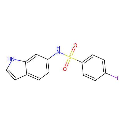 N-(1H-indol-6-yl)-4-iodobenzenesulfonamide structure