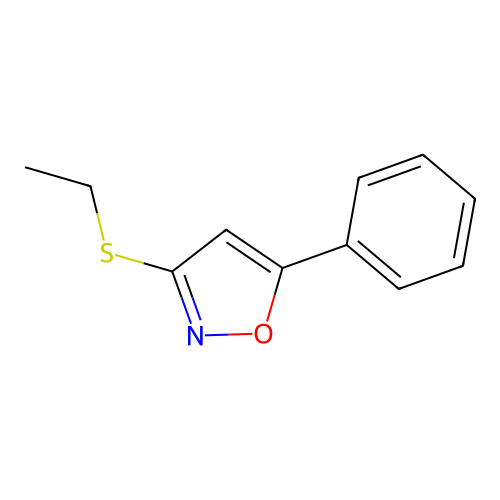 3-Ethylsulfanyl-5-phenyl-1,2-oxazole structure