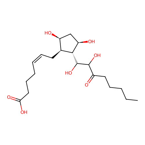 13,14-Dihydroxy-15-ketoprostaglandin F2alpha structure