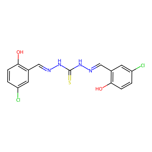 1,3-Bis[(5-chloro-2-hydroxyphenyl)methylideneamino]thiourea structure
