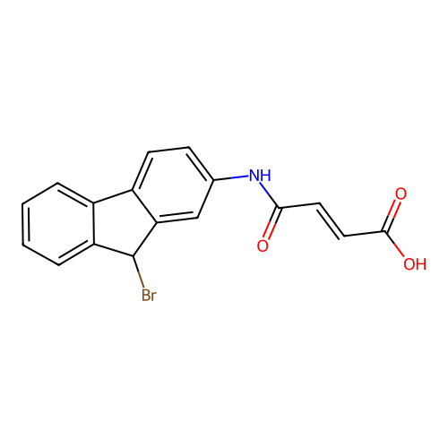 4-((9-Bromo-9H-fluoren-2-yl)amino)-4-oxobut-2-enoic acid structure