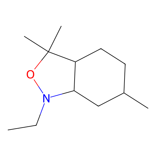 1-Ethyl-3,3,6-trimethyloctahydro-2,1-benzisoxazole structure