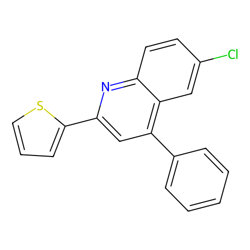 6-Chloro-4-phenyl-2-(thiophen-2-yl)quinoline structure