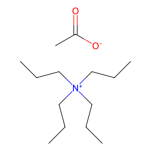 1-Propanaminium, N,N,N-tripropyl-, acetate structure