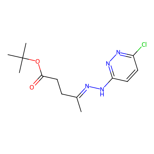 Valeric acid, 4-(2-(6-chloro-3-pyridazinyl)hydrazinylidene)-, tert-butyl ester structure
