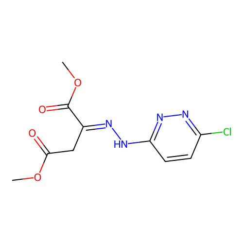Butanedioic acid, ((6-chloro-3-pyridazinyl)hydrazono)-, dimethyl ester structure