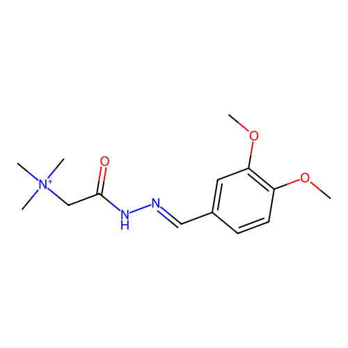 2-[(2E)-2-(3,4-Dimethoxybenzylidene)hydrazino]-N,N,N-trimethyl-2-oxoethanaminium structure