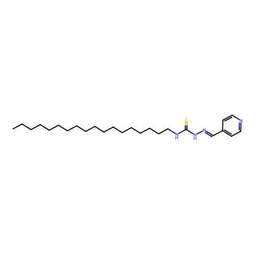 1-Octadecyl-3-(pyridin-4-ylmethylideneamino)thiourea structure