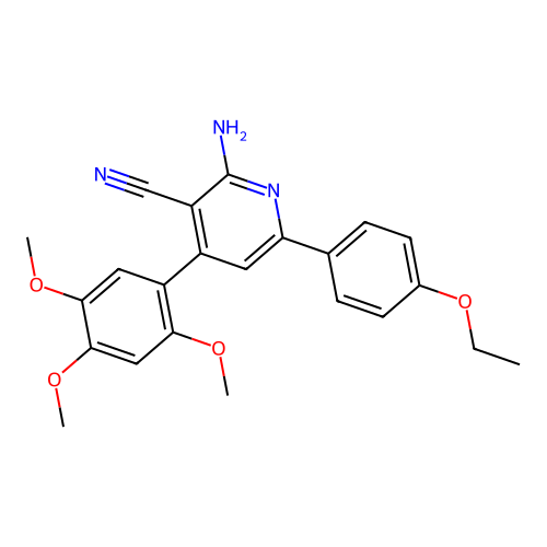 2-Amino-6-(4-ethoxyphenyl)-4-(2,4,5-trimethoxyphenyl)pyridine-3-carbonitrile structure