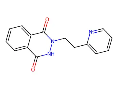 2,3-Dihydro-2-(2-(2-pyridyl)-ethyl)-1,4-phthalazinedione structure