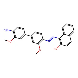 1-[[4-(4-Amino-3-methoxyphenyl)-2-methoxyphenyl]diazenyl]naphthalen-2-ol structure