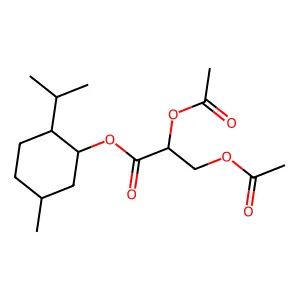 2-Isopropyl-5-methylcyclohexyl 2,3-bis(acetyloxy)propanoate structure