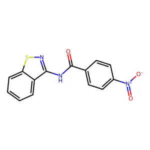 N-1,2-Benzisothiazol-3-yl-4-nitrobenzamide structure