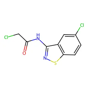 2-Chloro-N-(5-chloro-1,2-benzisothiazol-3-yl)acetamide structure