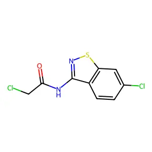 Acetamide, 2-chloro-N-(6-chloro-1,2-benzisothiazol-3-yl)- structure