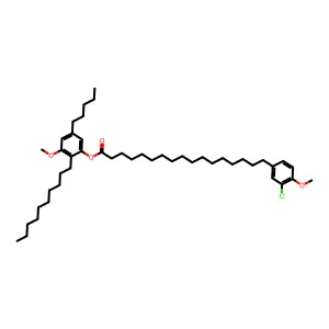 17- heptadecanoicacid2-decyl-3-methoxy-5-pentylphenylester structure