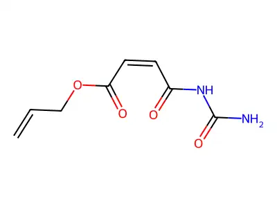 Prop-2-enyl 4-(carbamoylamino)-4-oxobut-2-enoate structure