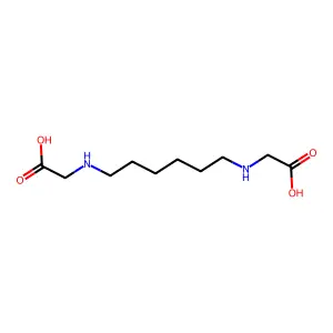 ((6-((Carboxymethyl)amino)hexyl)amino)acetic acid structure