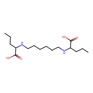 N-(6-((1-Carboxybutyl)amino)hexyl)norvaline structure