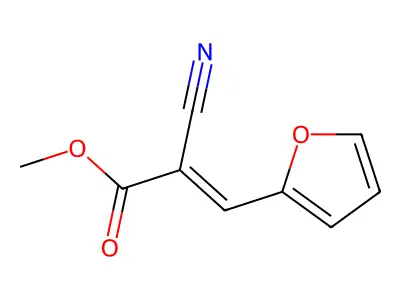 2-Furanacrylic acid, alpha-cyano-, methyl ester structure