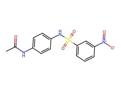 N-[4-[(3-nitrophenyl)sulfonylamino]phenyl]acetamide structure