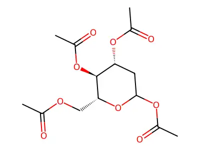 1,3,4,6-Tetra-O-acetyl-2-deoxyhexopyranose structure