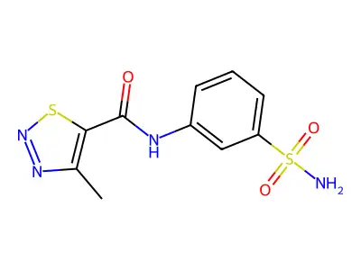 4-methyl-N-(3-sulfamoylphenyl)-1,2,3-thiadiazole-5-carboxamide structure