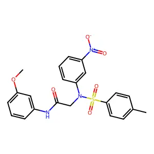 N-(3-methoxyphenyl)-2-(N-(4-methylphenyl)sulfonyl-3-nitroanilino)acetamide structure