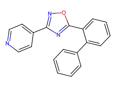 5-(2-Phenylphenyl)-3-pyridin-4-yl-1,2,4-oxadiazole structure